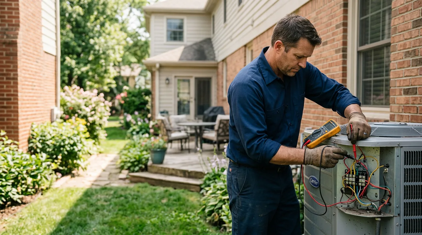 HVAC technician working near Irving, NY
